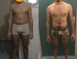 Évolution physique avant après — Coach NutriSport