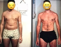Évolution physique avant après — Coach NutriSport