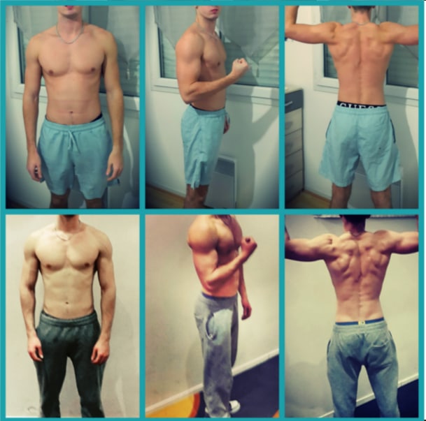 Évolution physique avant après — Coach NutriSport