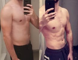 Évolution physique avant après — Coach NutriSport
