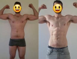 Évolution physique avant après — Coach NutriSport
