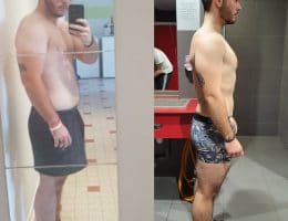 Évolution physique avant après — Coach NutriSport