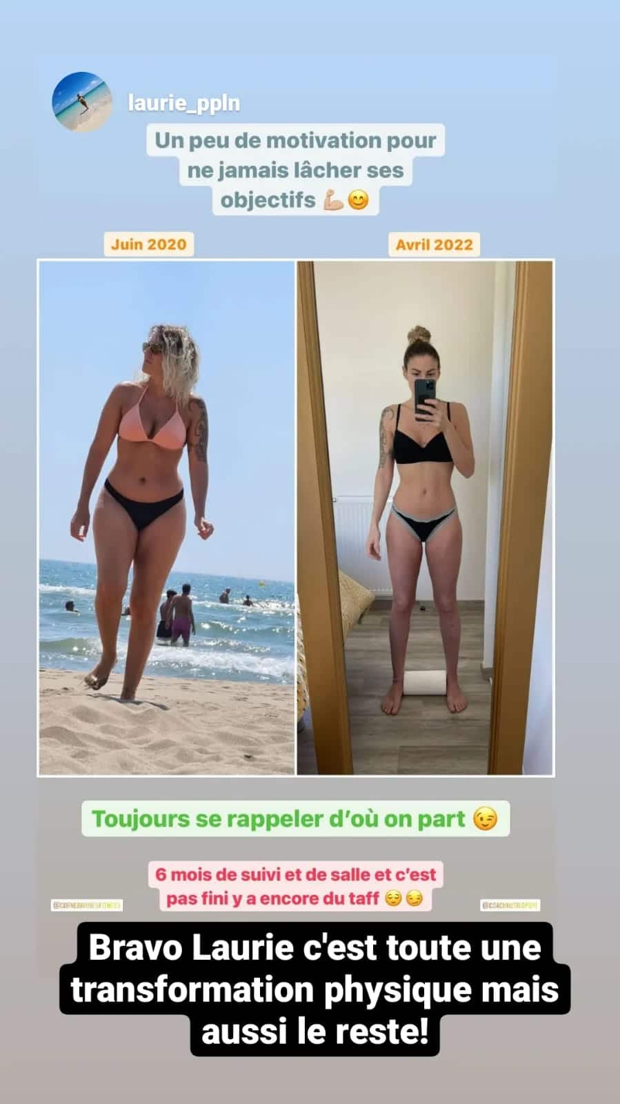 Évolution physique avant après — Coach NutriSport