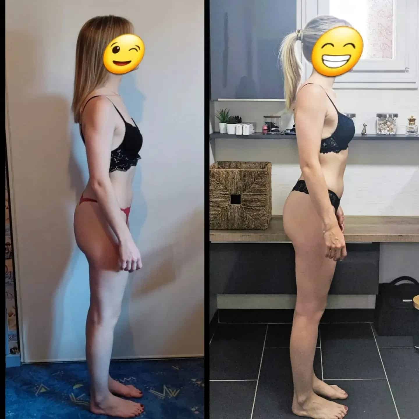 Évolution physique avant après — Coach NutriSport