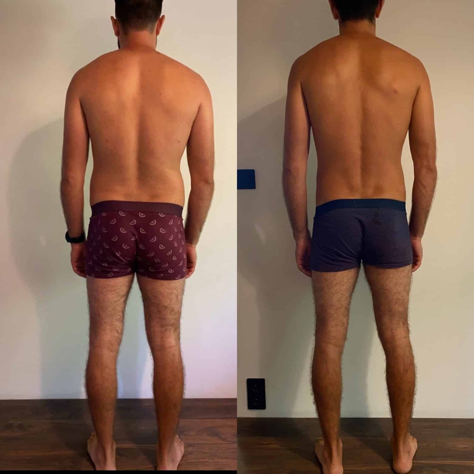 Évolution physique avant après — Coach NutriSport