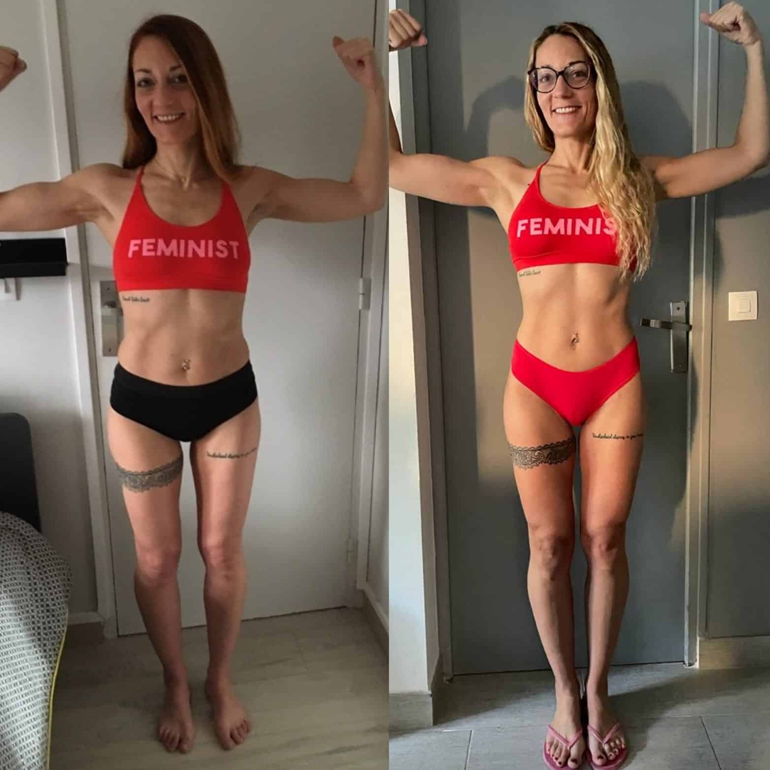 Évolution physique avant après — Coach NutriSport
