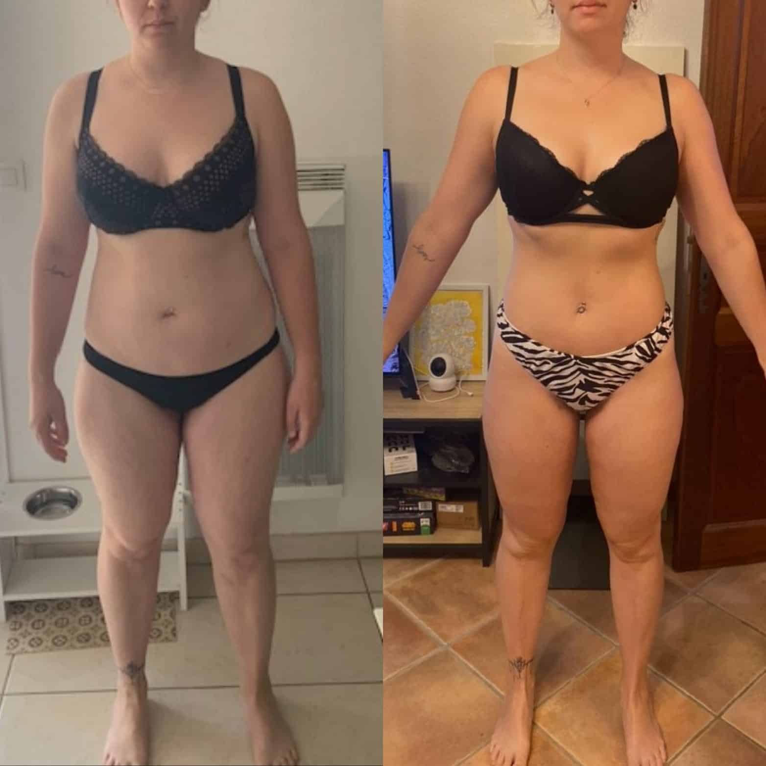 Évolution physique avant après — Coach NutriSport