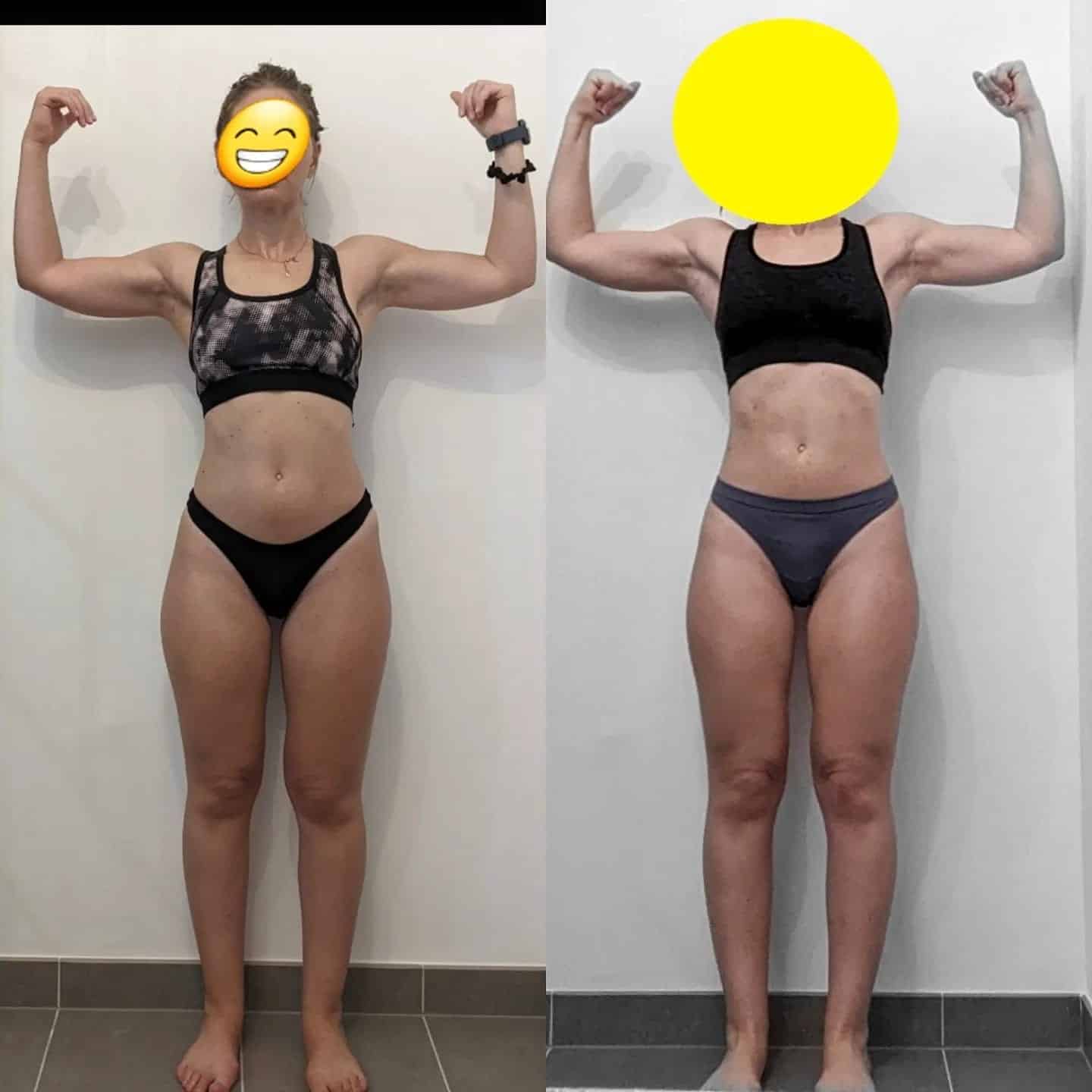 Évolution physique avant après — Coach NutriSport