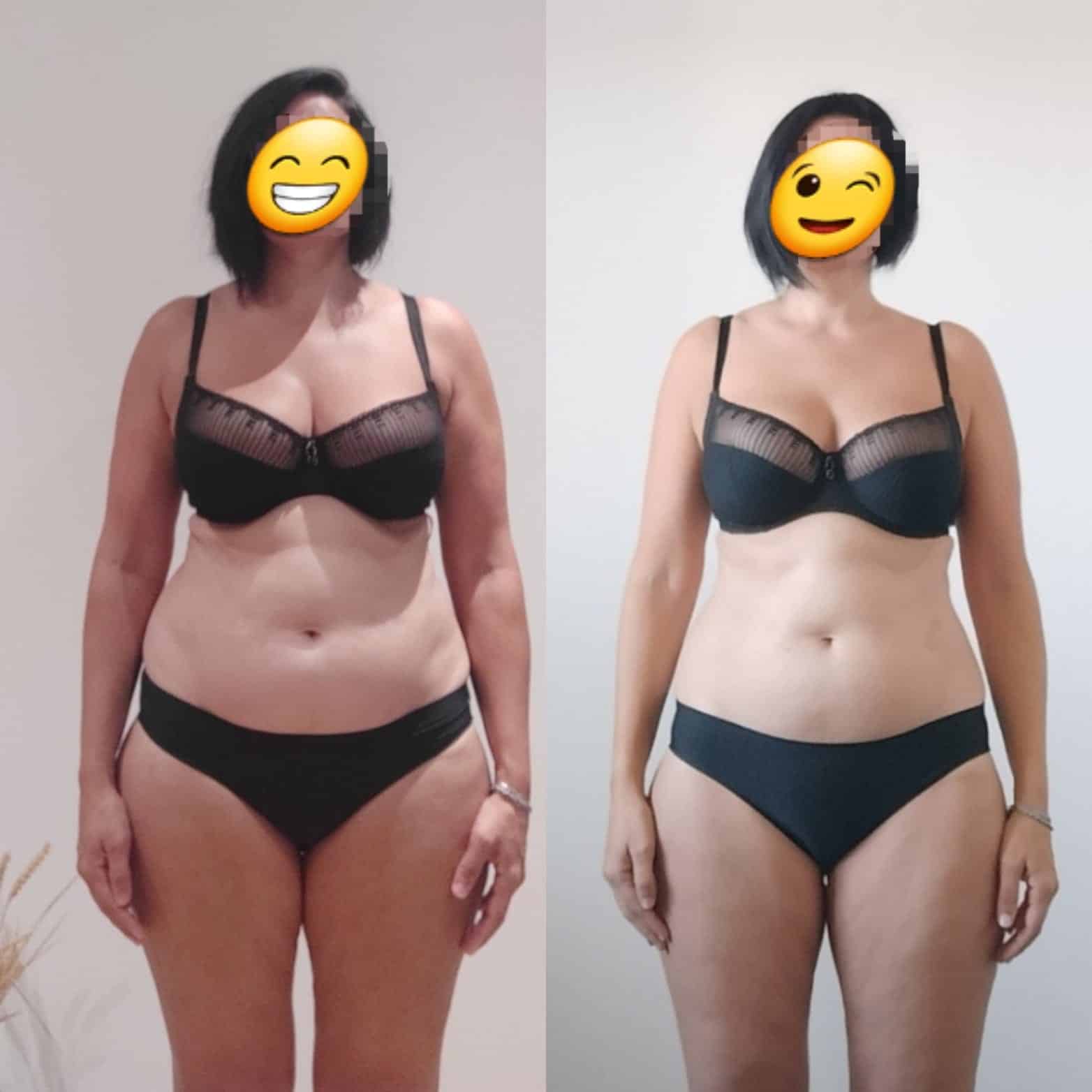 Évolution physique avant après — Coach NutriSport