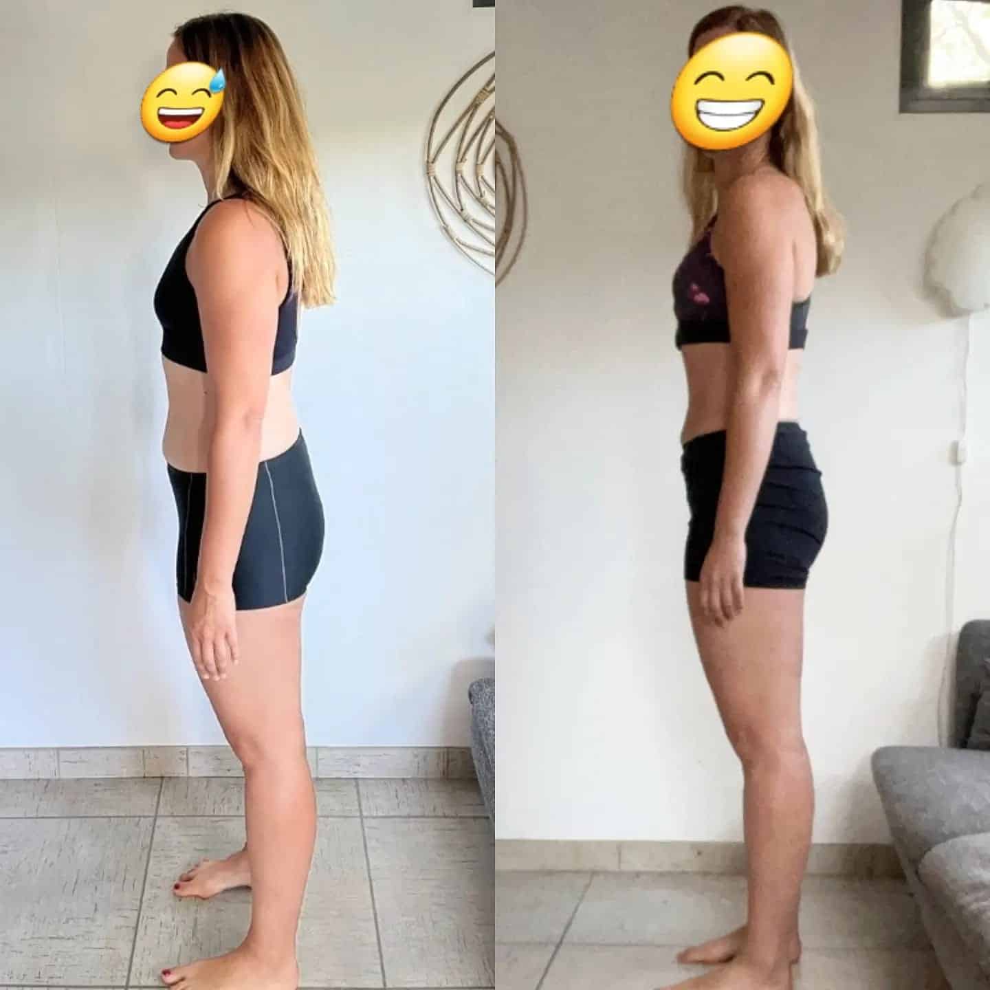Évolution physique avant après — Coach NutriSport