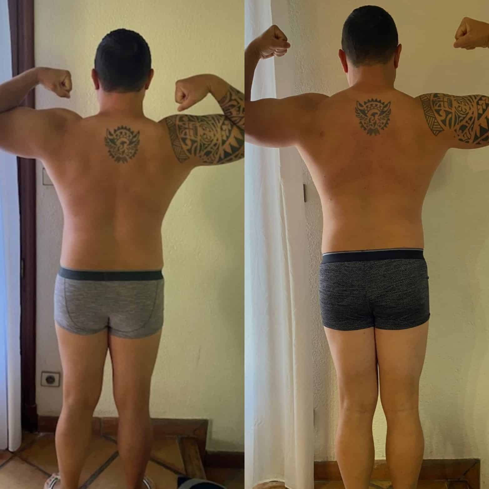 Évolution physique avant après — Coach NutriSport