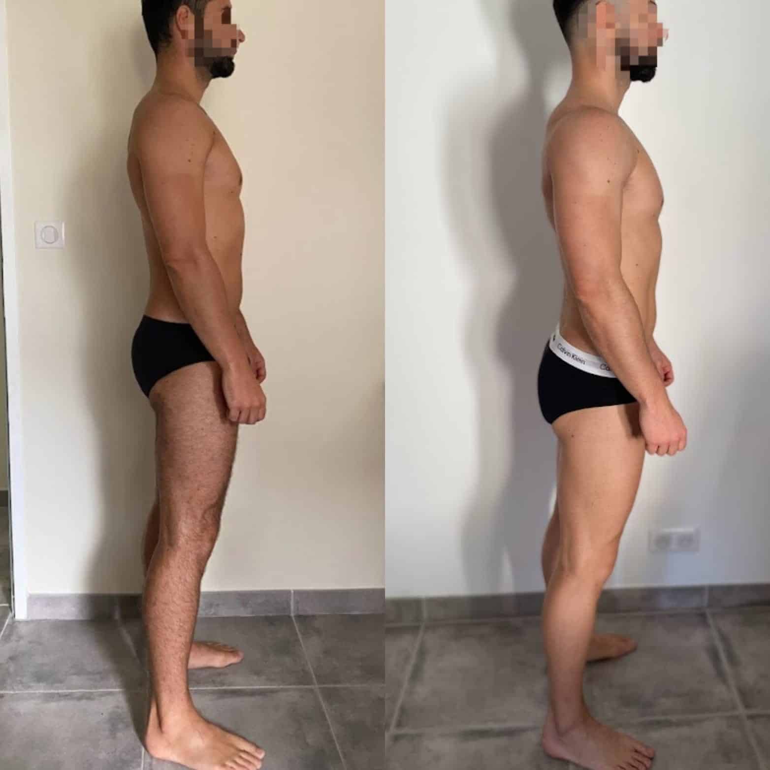 Évolution physique avant après — Coach NutriSport