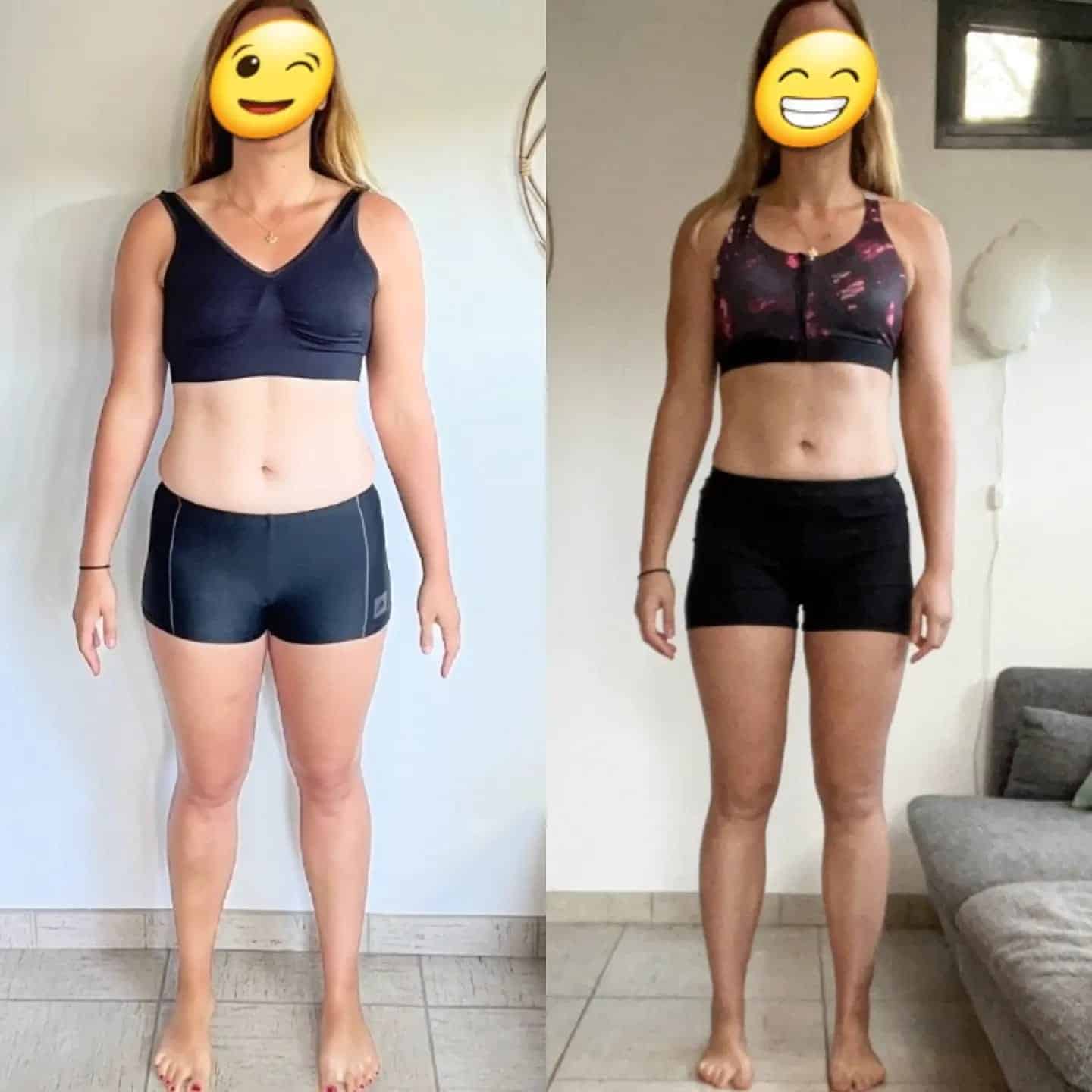 Évolution physique avant après — Coach NutriSport
