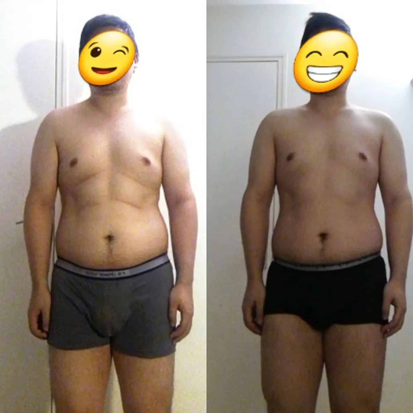 Évolution physique avant après — Coach NutriSport