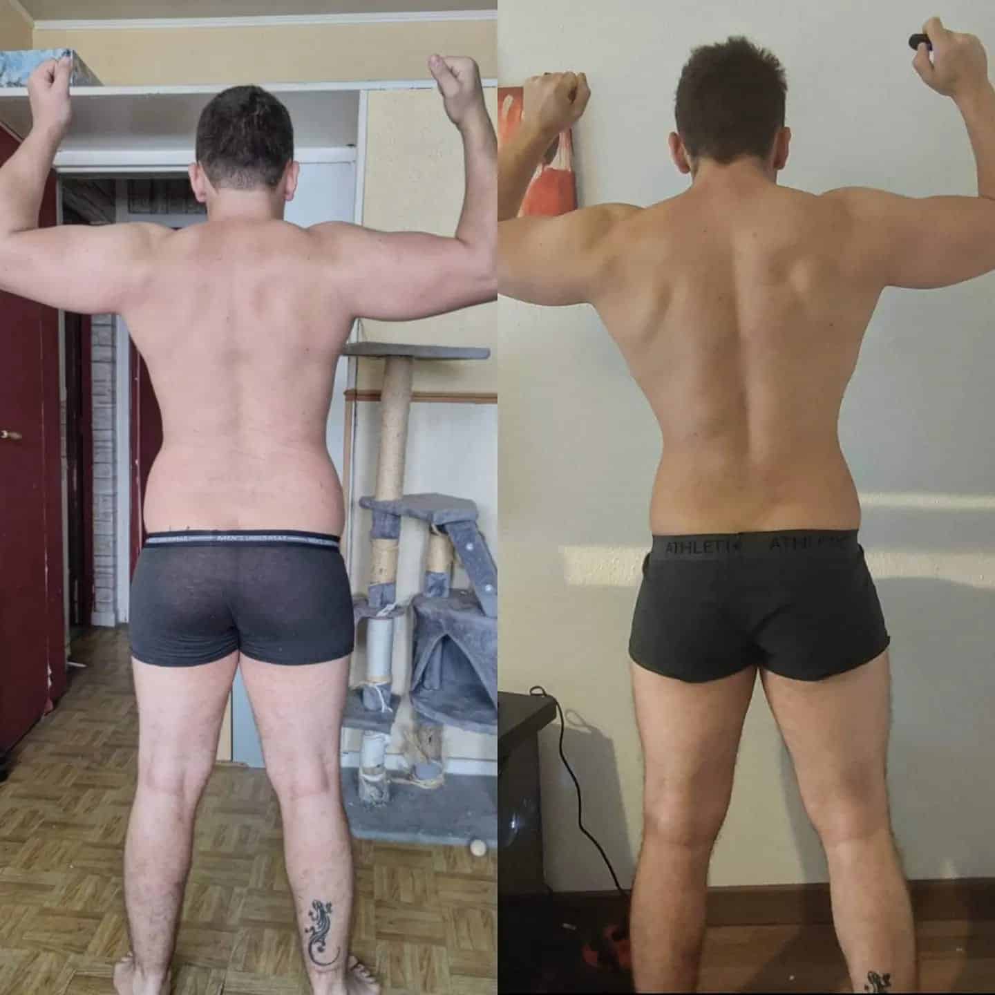 Transformation physique avant après — Coach NutriSport