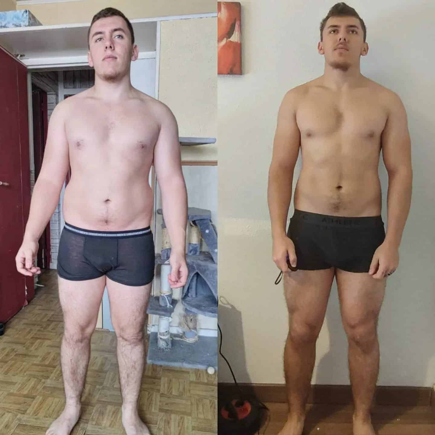 Évolution physique avant après — Coach NutriSport