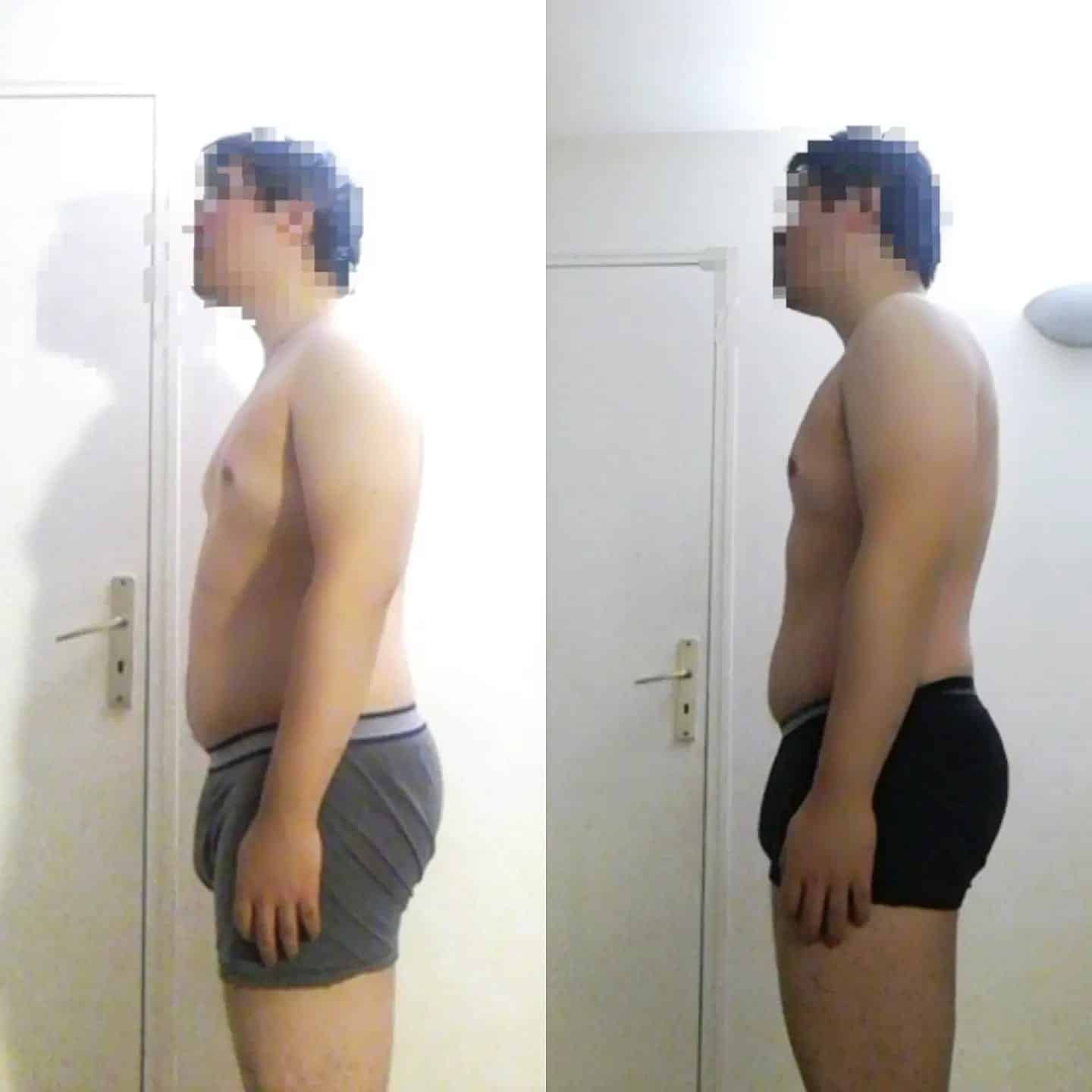 Évolution physique avant après — Coach NutriSport