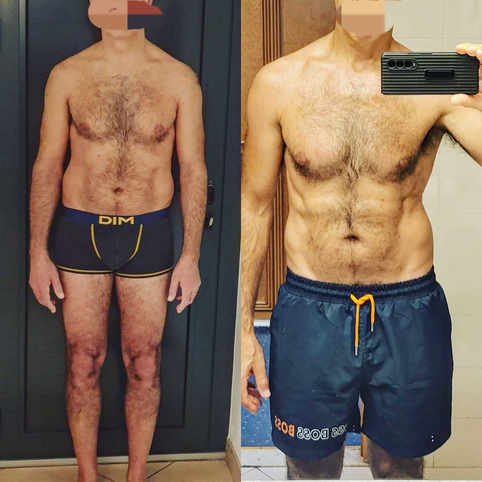 Perte de poids avant après — Coach NutriSport