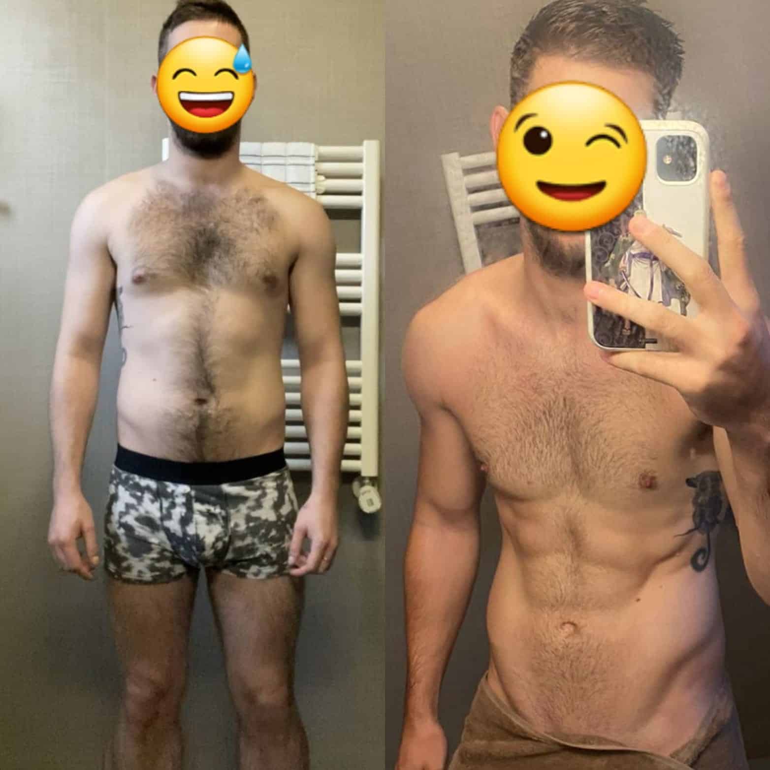 Perte de poids avant après — Coach NutriSport