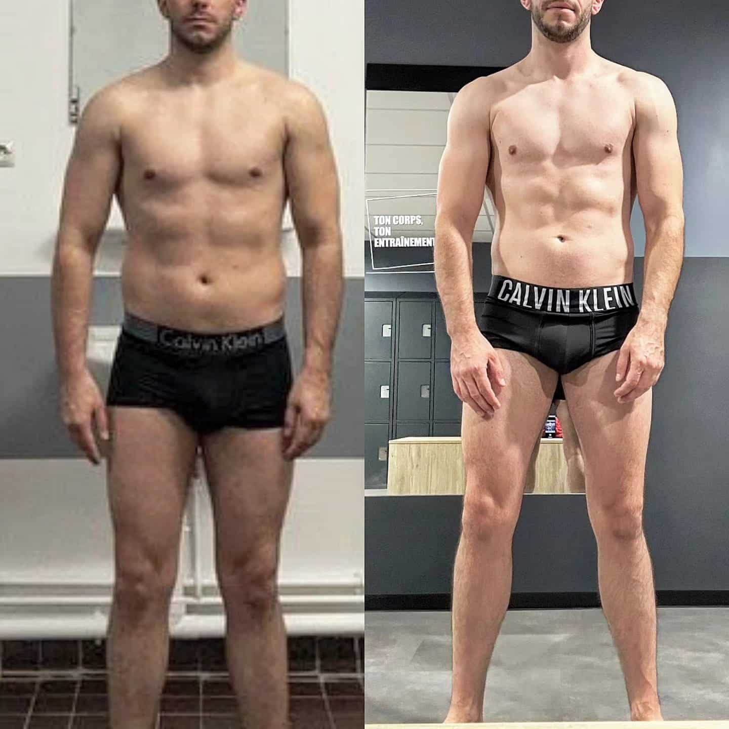 Perte de poids avant après — Coach NutriSport