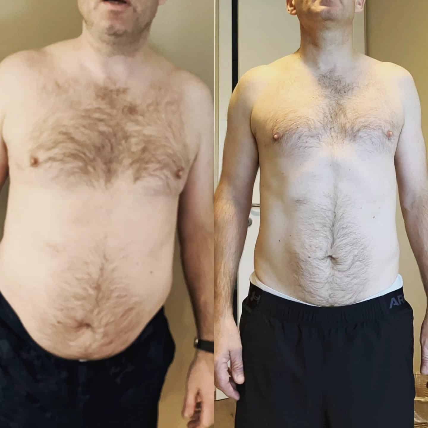 Transformation physique avant après — Coach NutriSport