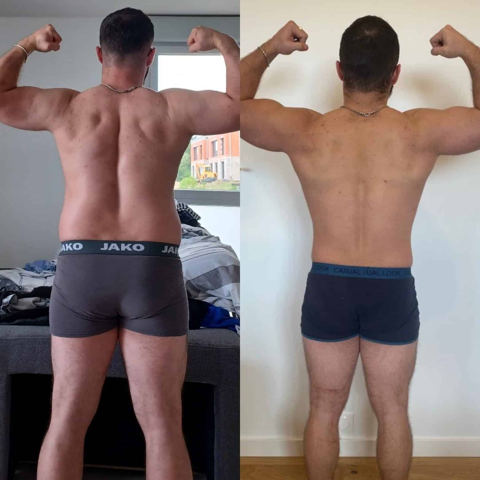 Perte de poids avant après — Coach NutriSport