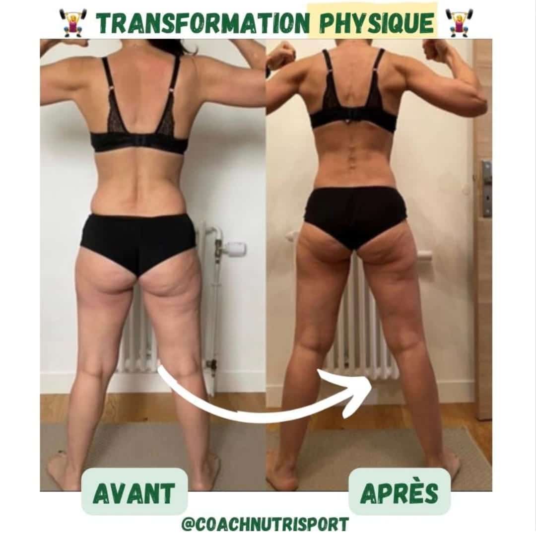 Évolution physique avant après — Coach NutriSport