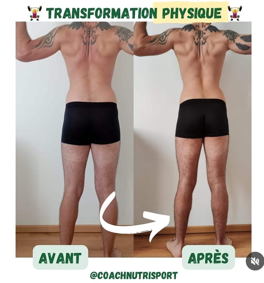 Perte de poids avant après — Coach NutriSport