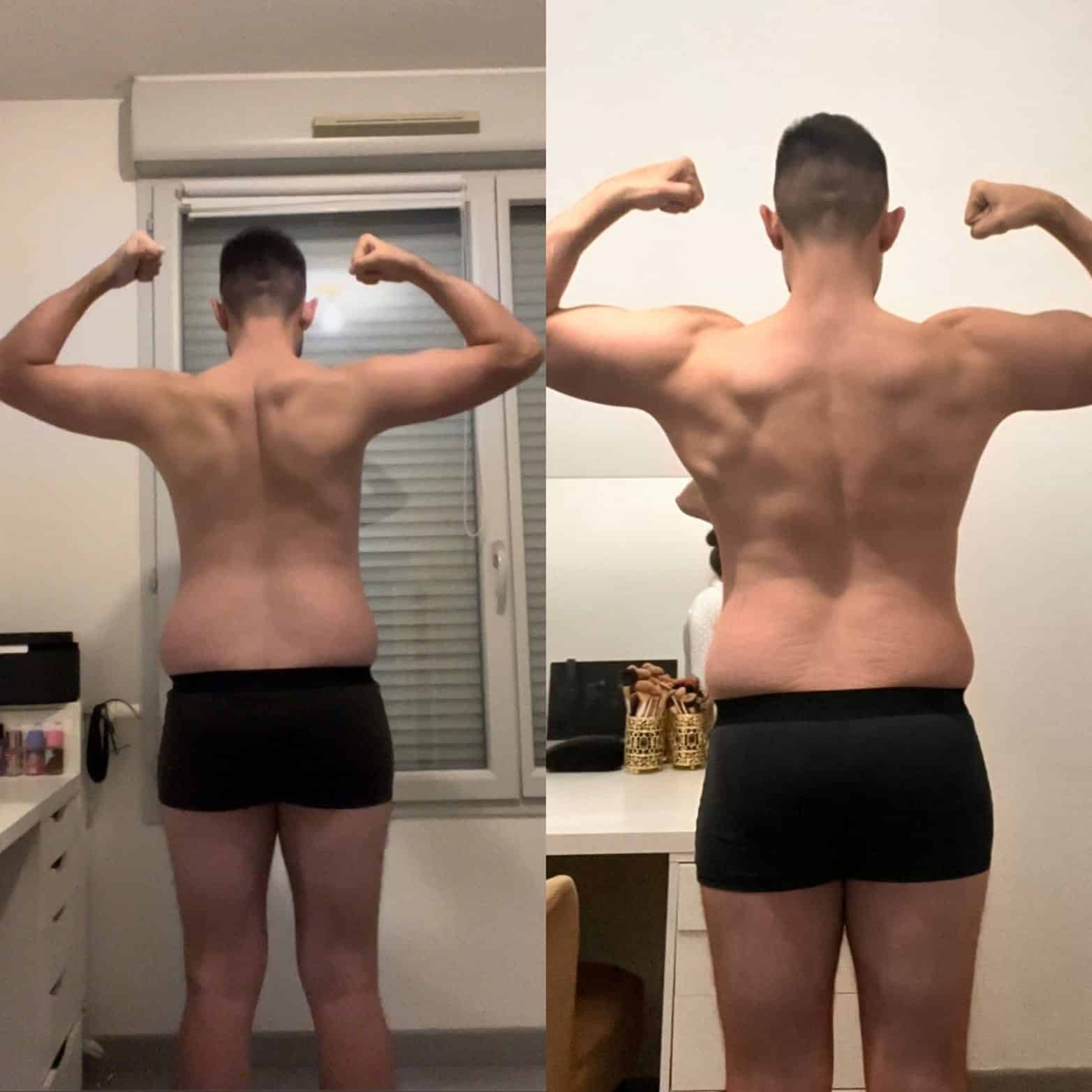 Évolution physique avant après — Coach NutriSport