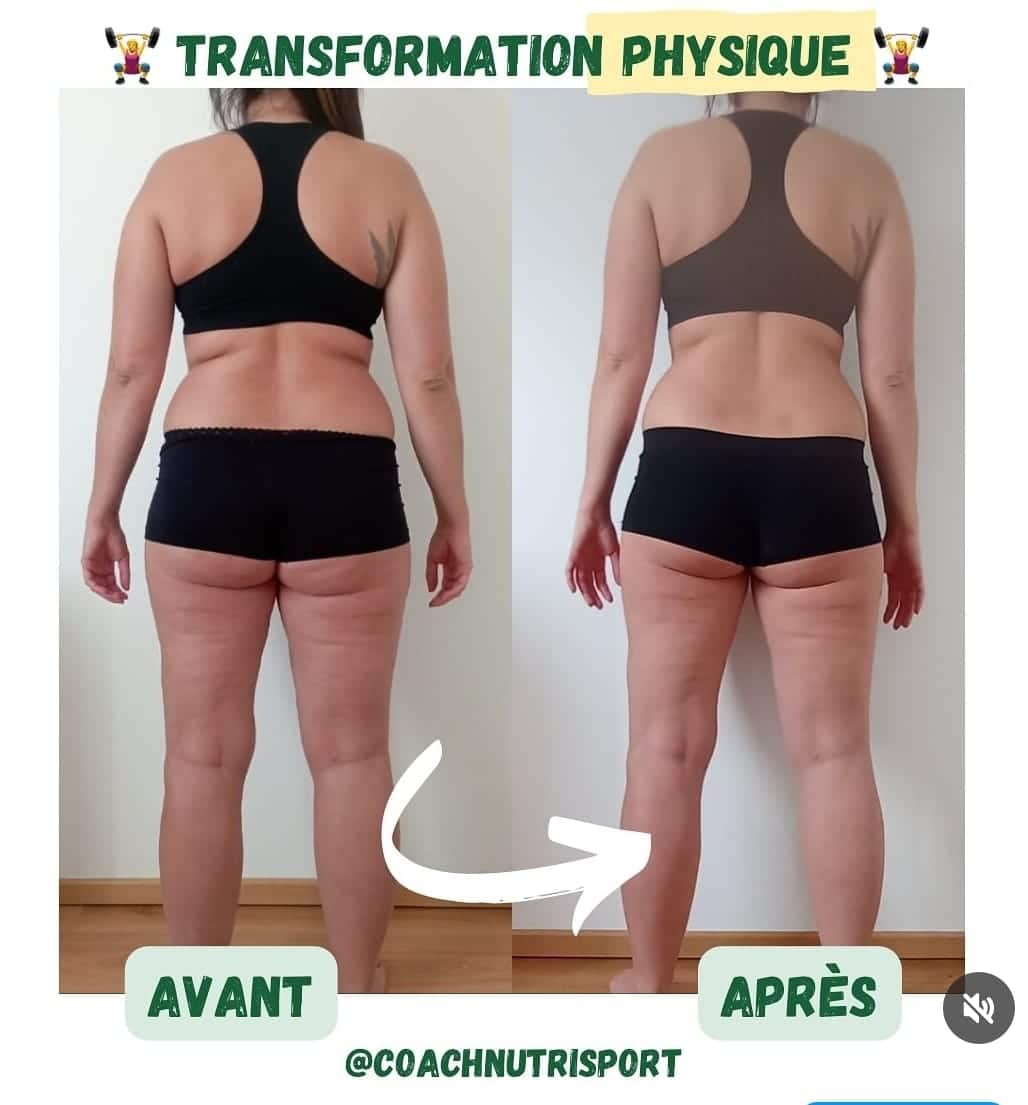 Perte de poids avant après — Coach NutriSport
