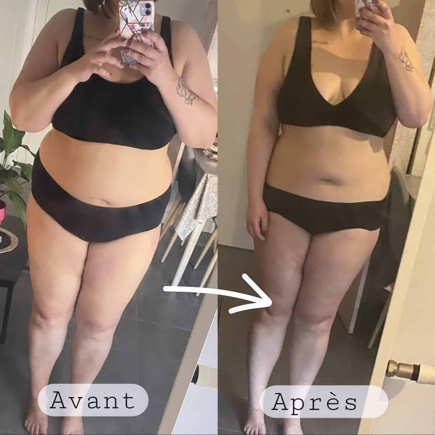 Perte de poids avant après — Coach NutriSport