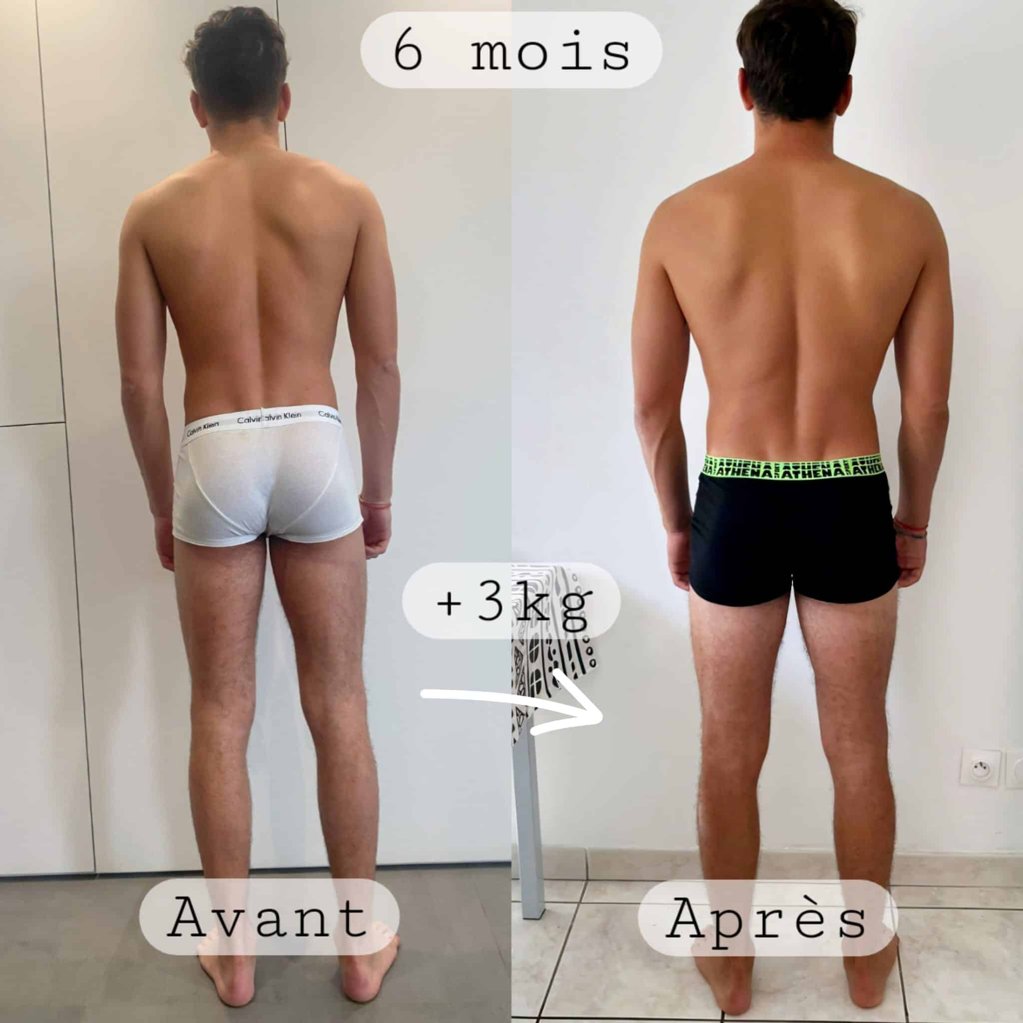 Transformation physique avant après — Coach NutriSport