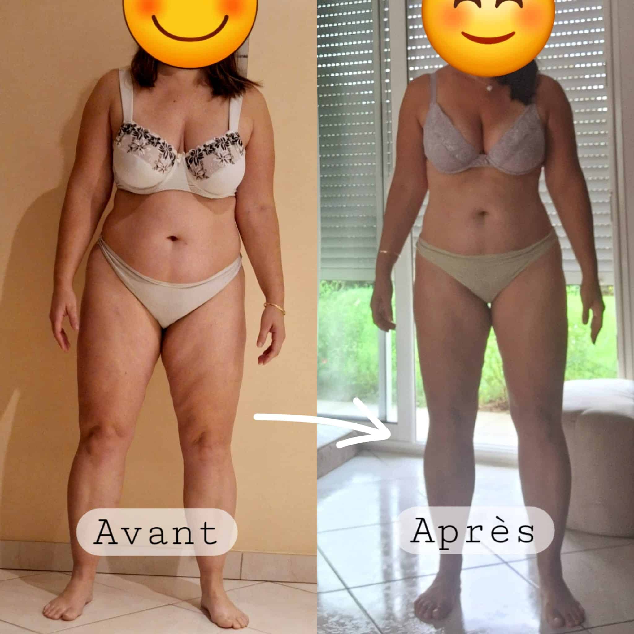 Perte de poids avant après — Coach NutriSport