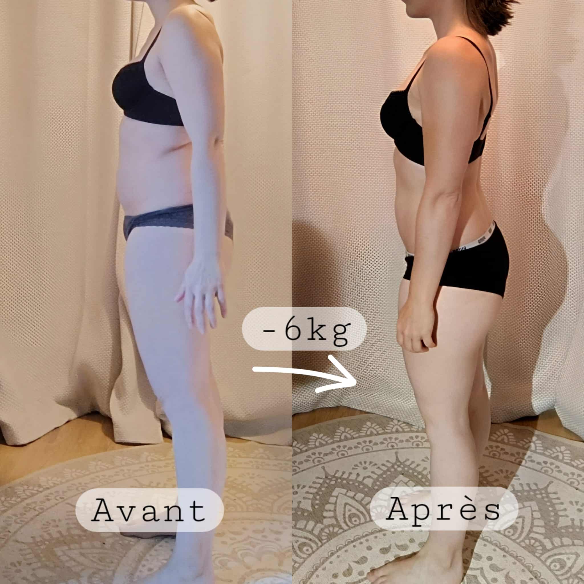 Perte de poids avant après — Coach NutriSport