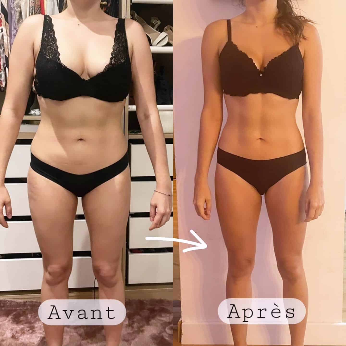 Perte de poids avant après — Coach NutriSport