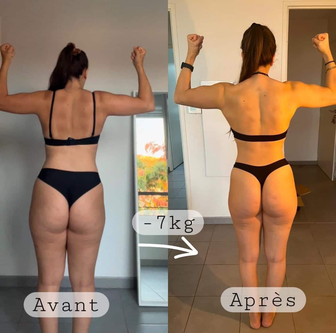 Perte de poids avant après — Coach NutriSport
