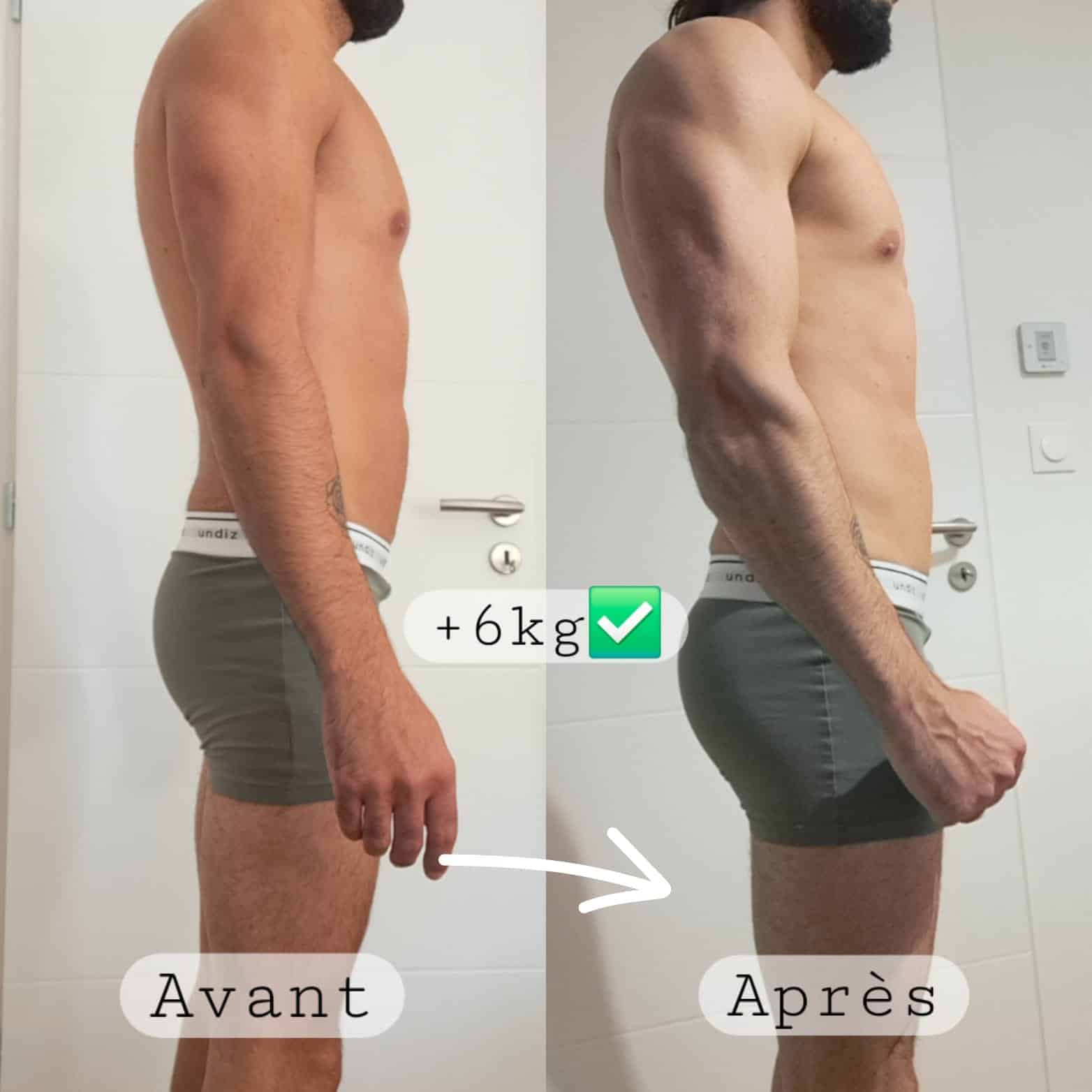 Transformation physique avant après — Coach NutriSport