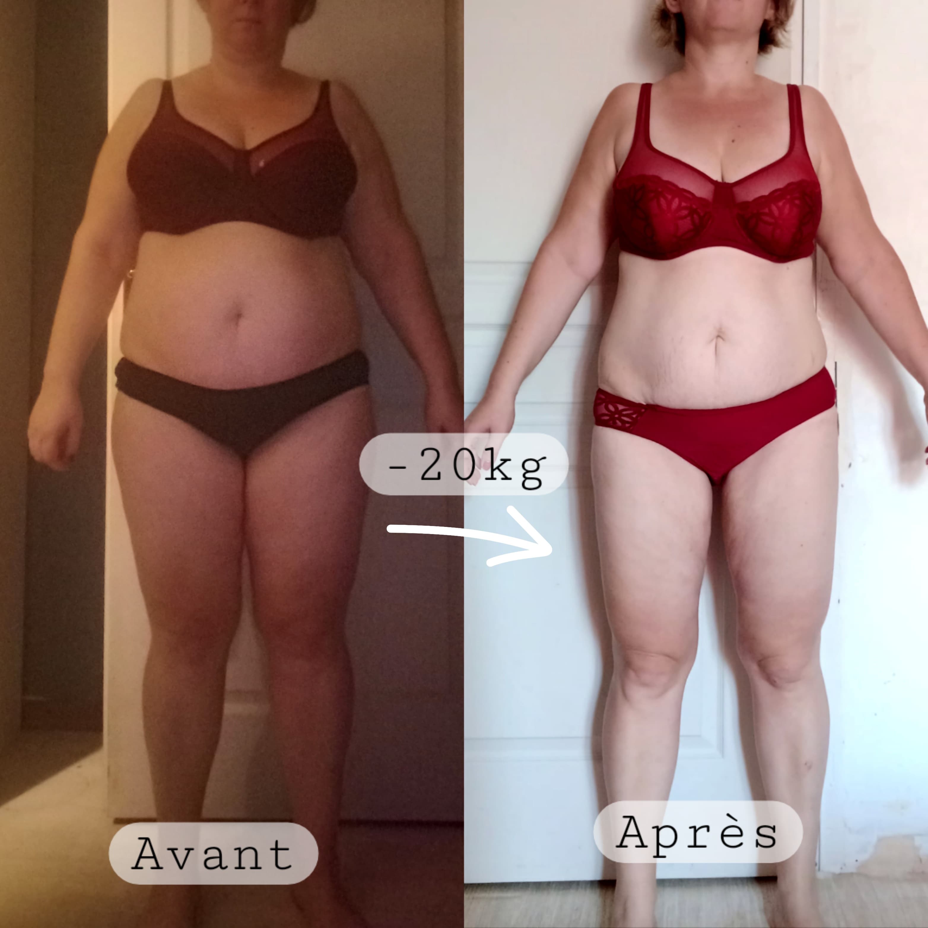 Évolution physique avant après — Coach NutriSport