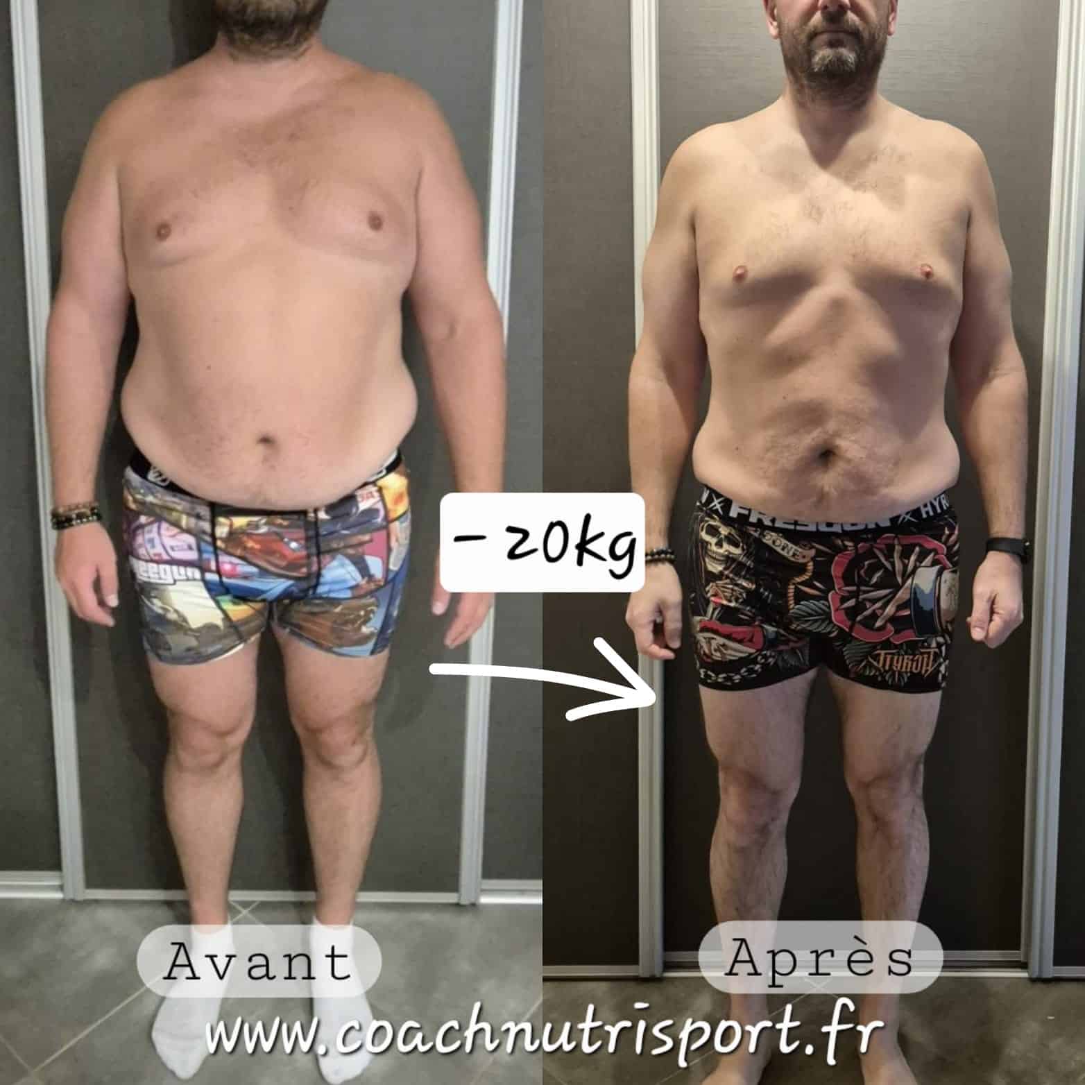 Transformation coaching perte de poids et musculation