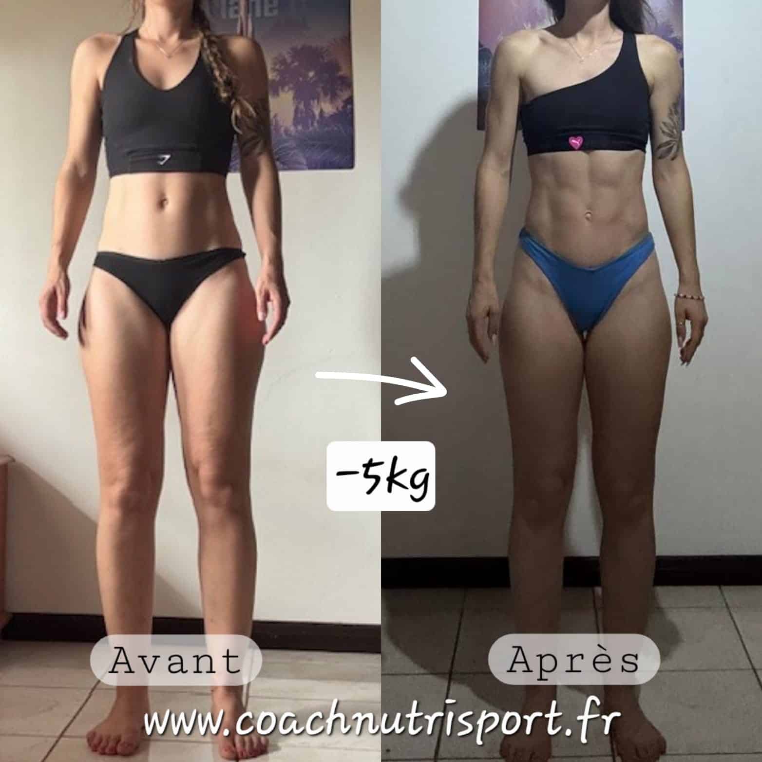 Évolution physique avant après — Coach NutriSport