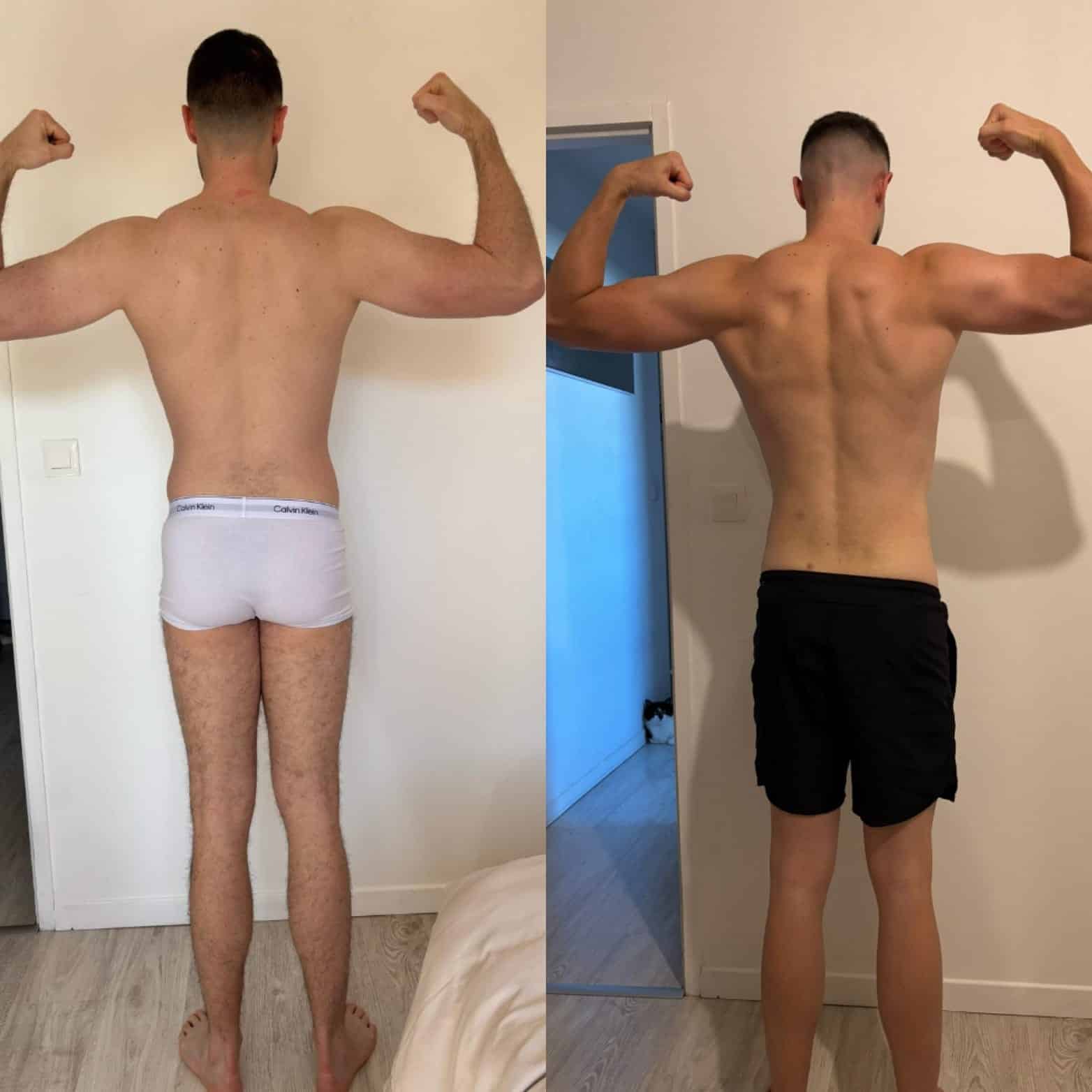 Évolution physique avant après — Coach NutriSport
