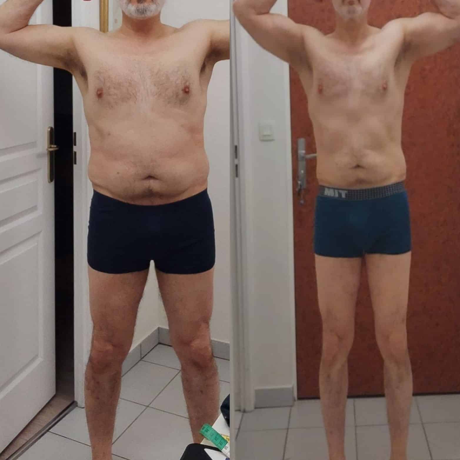 Évolution physique avant après — Coach NutriSport