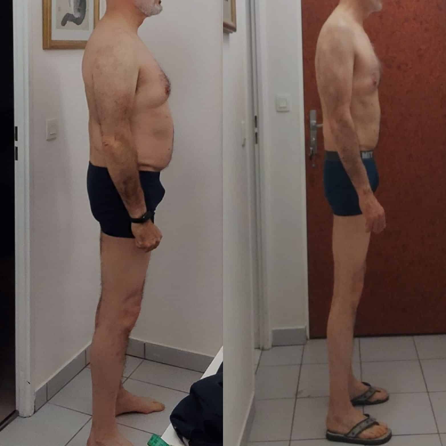 Évolution physique avant après — Coach NutriSport