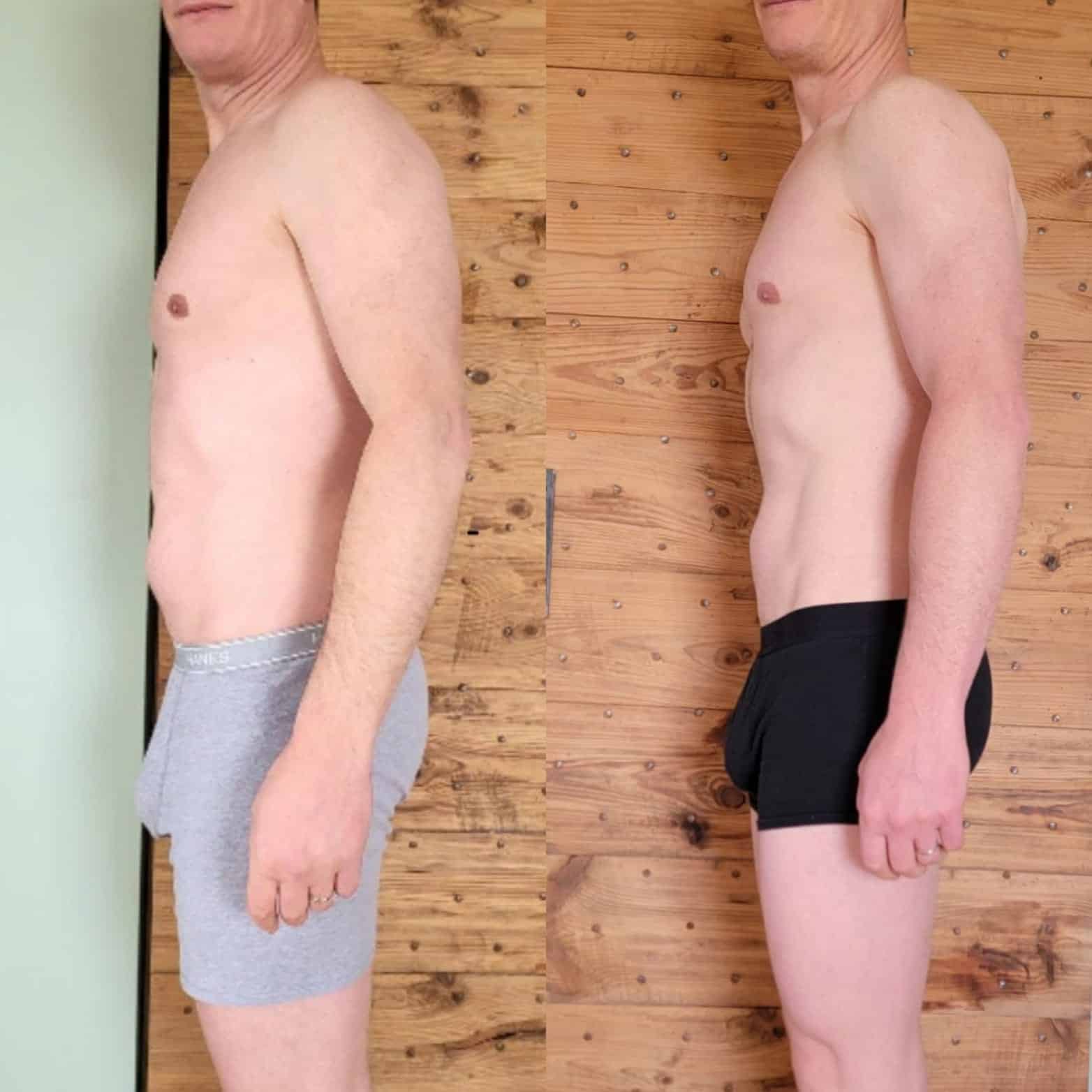 Évolution physique avant après — Coach NutriSport