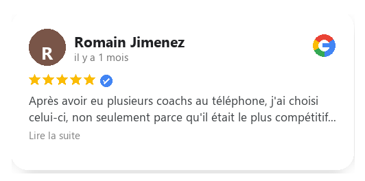 Avis Google de Romain Jimenez