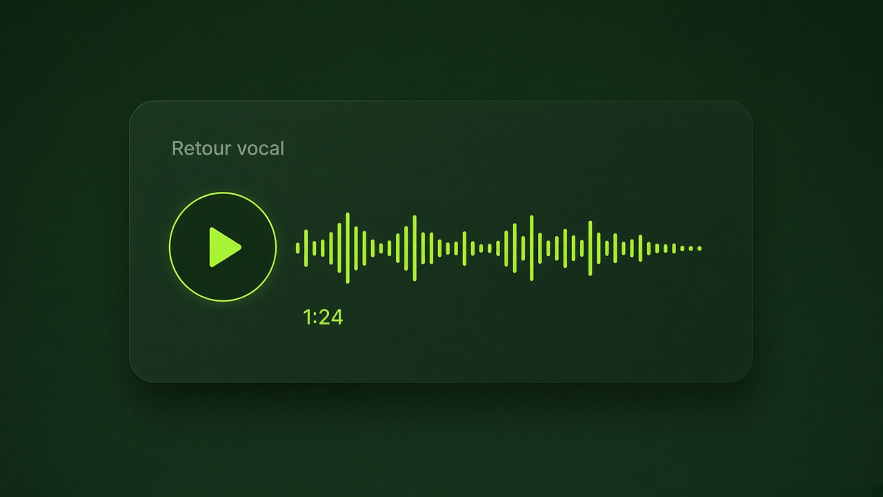 Exemple de waveform d’un retour vocal